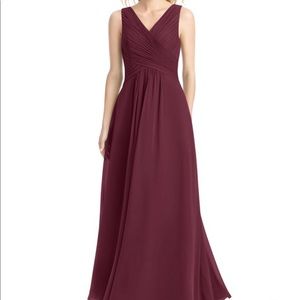 Azazie Flora Cabernet Bridesmaid Dress